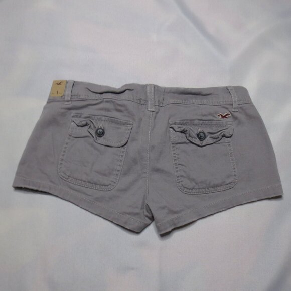 NWT HOLLISTER womens SHORTS juniors SO CAL STRETCH low rise GRAY size 1 - Picture 7 of 11